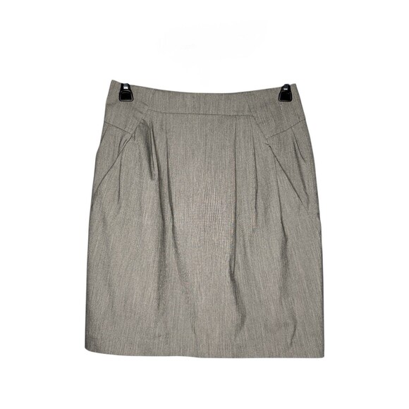 Worthington Pleated Pencil Skirt Gray Black Pockets Size 8 Lined Business Casual - Picture 1 of 10